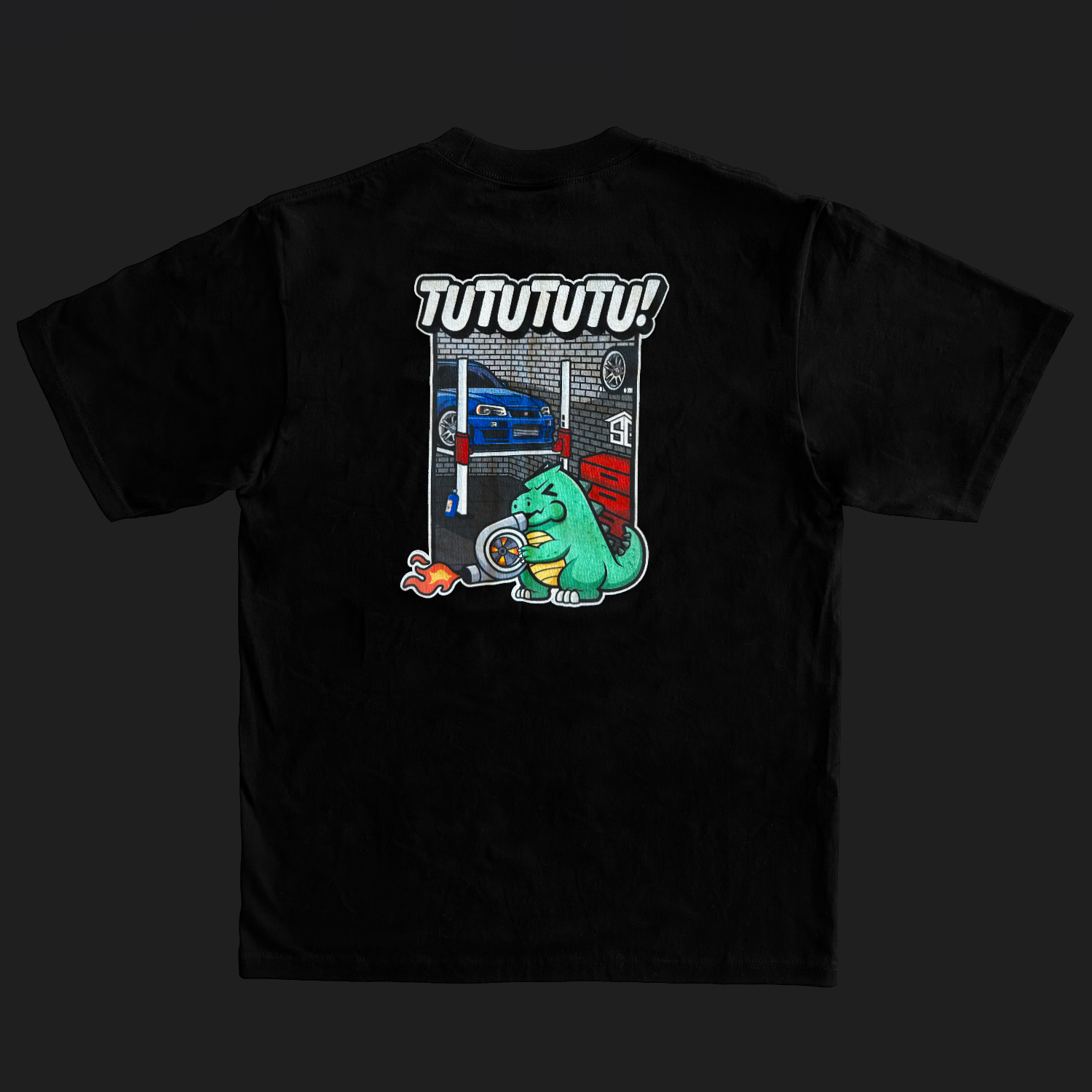 Zilla Turbo Tee : The Zilla Tee is a premium, heavy weight street-wear tee inspired by Japanese car culture. Specs: - Zilla Turbo and R34 Embroidered - 9.6 oz. Heavyweight - $42.00